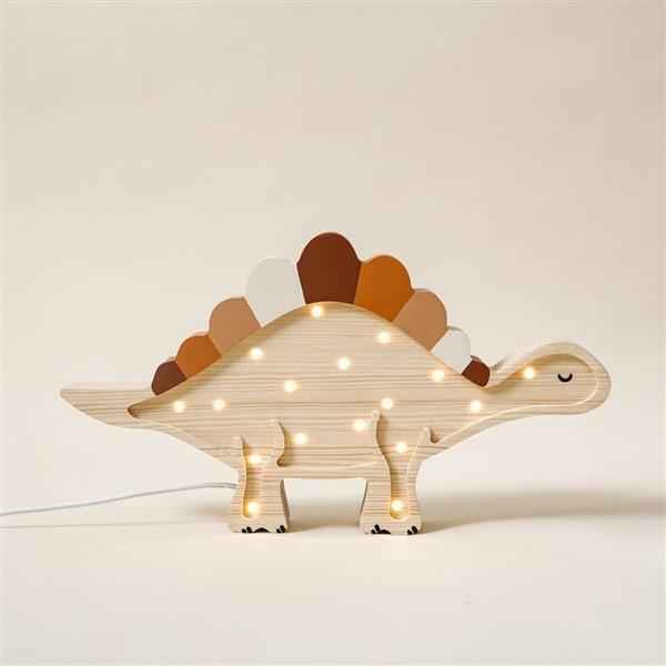 Grote foto houten decoratieve lamp dino stegosaurus naturel 2xaa batterijen zonder dimfunctie of afstandsb kinderen en baby complete kinderkamers