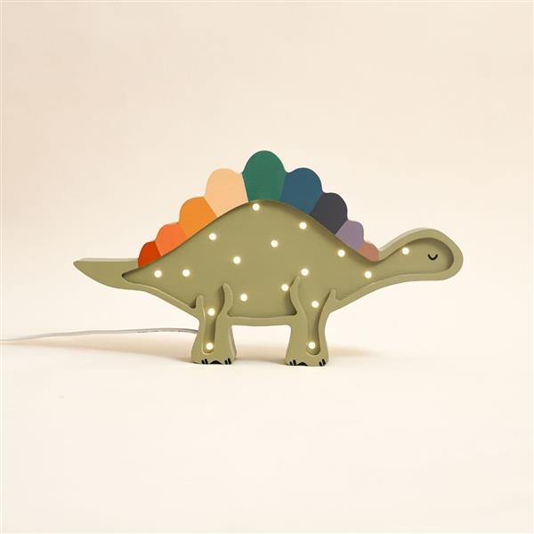 Grote foto houten decoratieve lamp dino stegosaurus groen 2xaa batterijen zonder dimfunctie of afstandsbed kinderen en baby complete kinderkamers