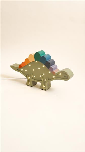 Grote foto houten decoratieve lamp dino stegosaurus groen 2xaa batterijen zonder dimfunctie of afstandsbed kinderen en baby complete kinderkamers