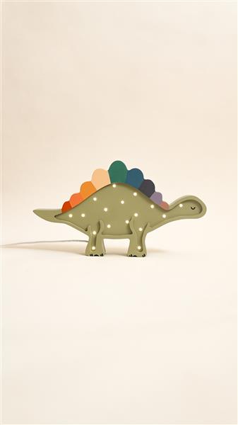 Grote foto houten decoratieve lamp dino stegosaurus groen 2xaa batterijen zonder dimfunctie of afstandsbed kinderen en baby complete kinderkamers