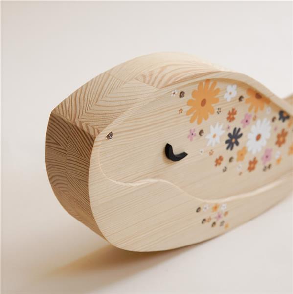 Grote foto houten decoratieve lamp walvis bloemen 2xaa batterijen zonder dimfunctie of afstandsbediening kinderen en baby complete kinderkamers