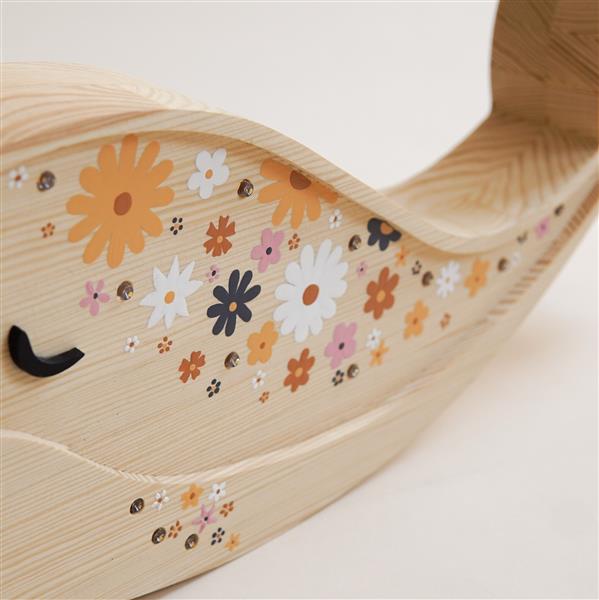 Grote foto houten decoratieve lamp walvis bloemen 2xaa batterijen zonder dimfunctie of afstandsbediening kinderen en baby complete kinderkamers