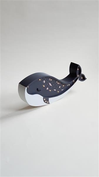 Grote foto houten decoratieve lamp walvis navy 2xaa batterijen zonder dimfunctie of afstandsbediening kinderen en baby complete kinderkamers