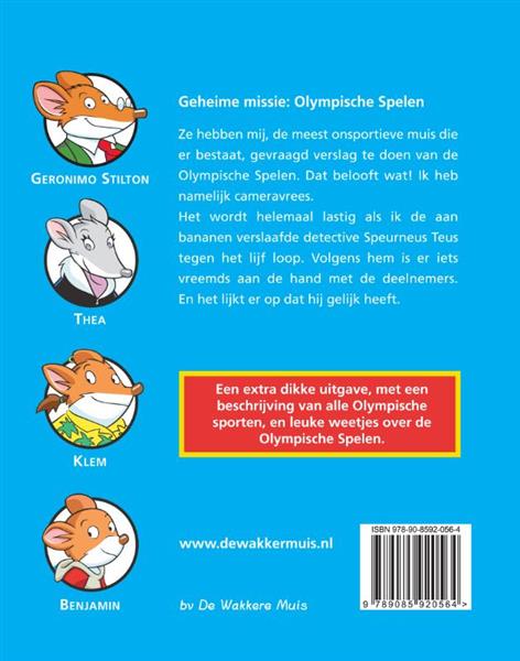 Grote foto geheime missie olympische spelen geronimo stilton 31 boeken jeugd 13 jaar en ouder