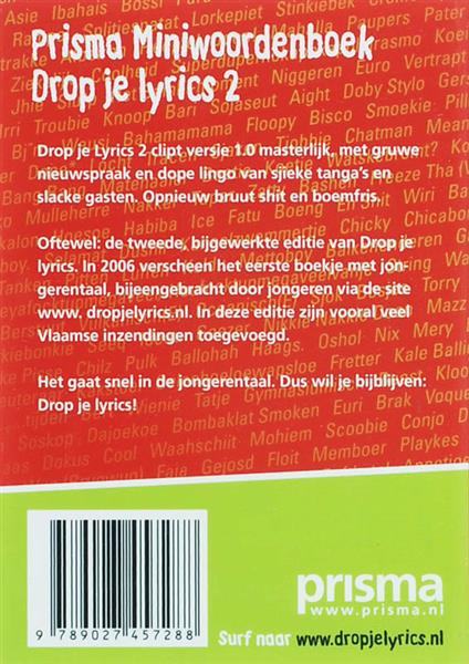 Grote foto drop je lyrics 2 prisma mini woordenboeken boeken overige boeken