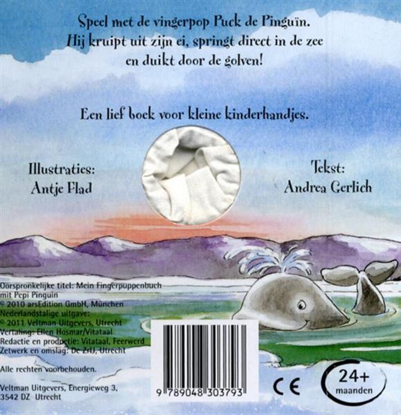 Grote foto mijn vingerpopboekje met puck de pinguin boeken jeugd 13 jaar en ouder