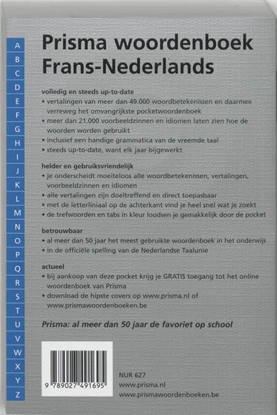 Grote foto prisma woordenboek frans nederlands prisma pocket woordenboek boeken woordenboeken