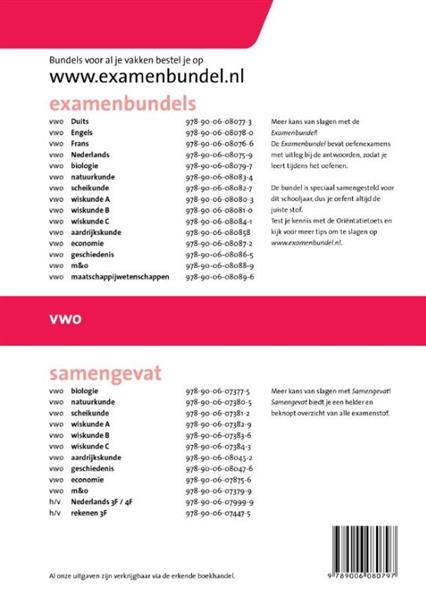 Grote foto examenbundel biologie vwo 2014 2015 boeken overige boeken