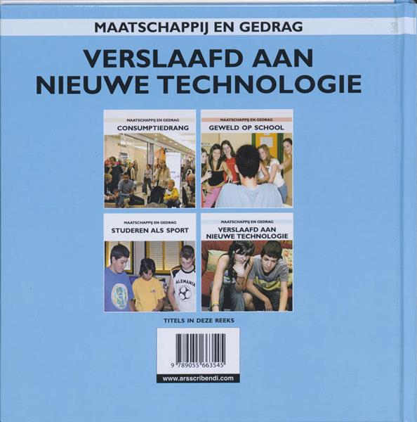 Grote foto verslaafd aan nieuwe technologie maatschappij en gedrag boeken jeugd 13 jaar en ouder