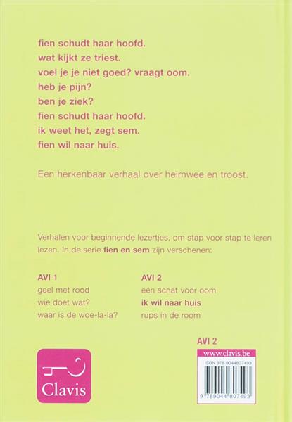 Grote foto ik wil naar huis fien sem avi 2 boeken jeugd 13 jaar en ouder