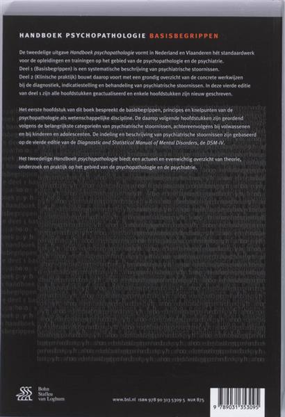 Grote foto handboek psychopathologie 1 basisbegrippen boeken wetenschap