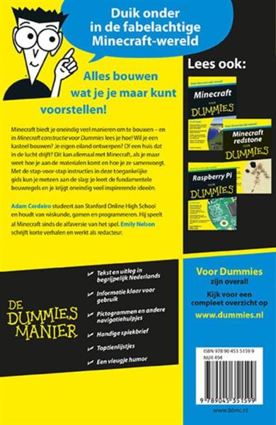 Grote foto minecraft constructie voor dummies voor dummies boeken hobby en vrije tijd