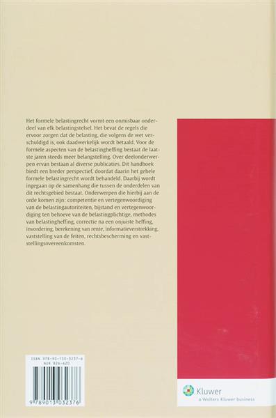 Grote foto formeel belastingrecht fiscale handboeken boeken wetenschap