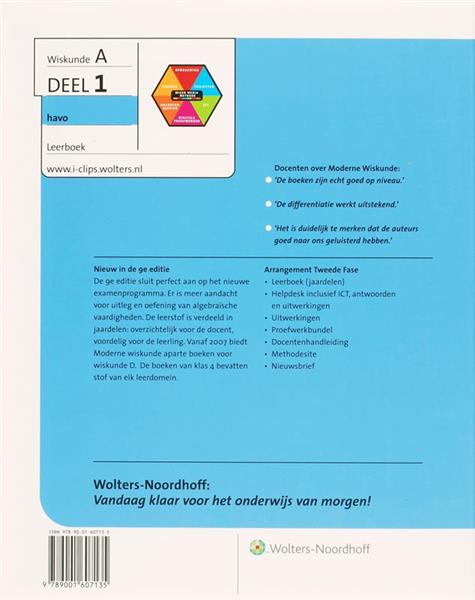 Grote foto moderne wiskunde a 1 havo leerwerkboek boeken wetenschap