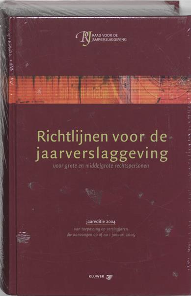 Grote foto richtlijnen voor de jaarverslaggeving 2004 luxe editie boeken overige boeken