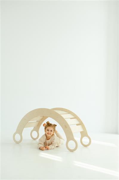 Grote foto houten klimboog l rocker naturel l kinderen en baby overige