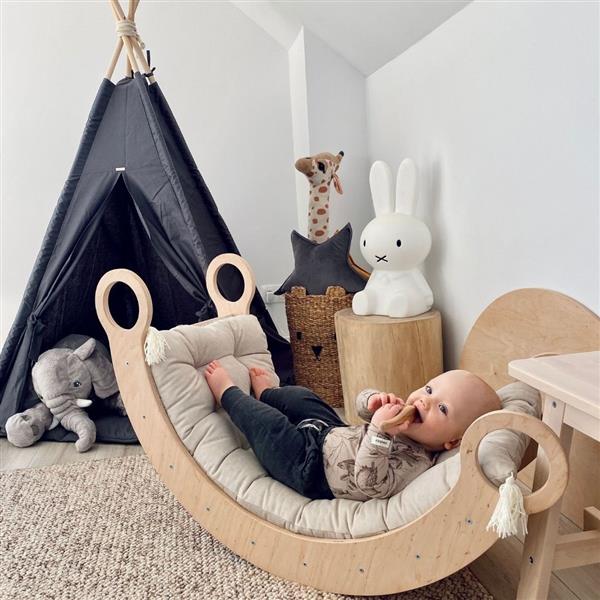 Grote foto houten klimboog s rocker naturel s kinderen en baby overige
