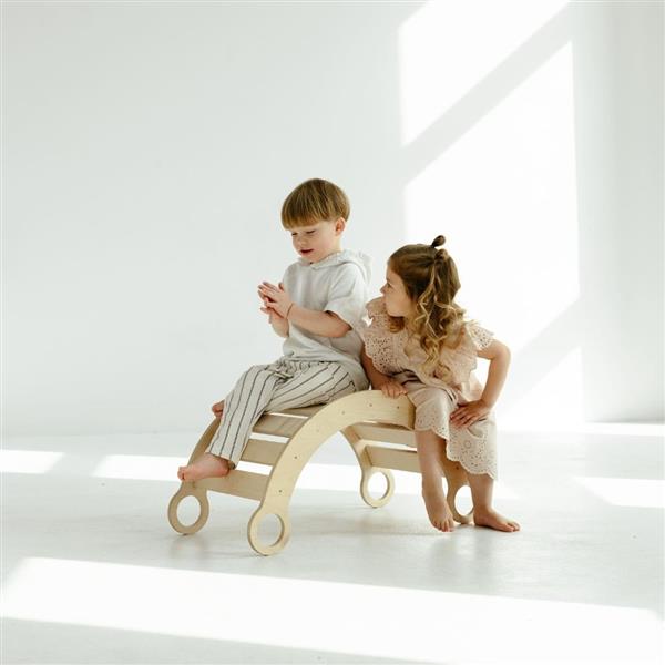 Grote foto houten klimboog s rocker naturel s kinderen en baby overige