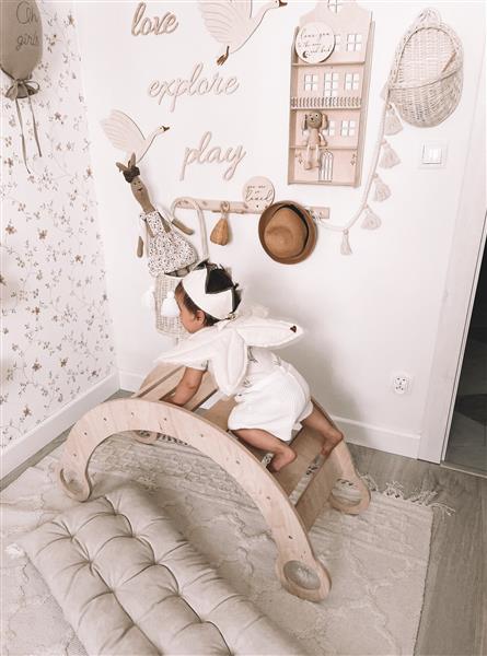 Grote foto houten klimboog s rocker naturel s kinderen en baby overige