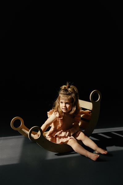 Grote foto houten klimboog s rocker naturel s kinderen en baby overige