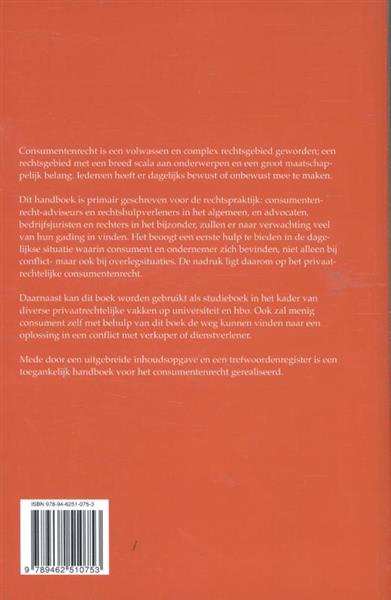 Grote foto handboek consumentenrecht boeken wetenschap