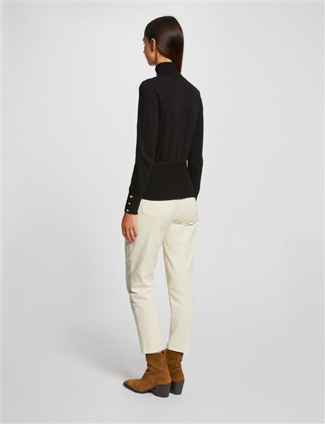 Grote foto long sleeved with ornament 232 mpensee black kleding dames truien en vesten