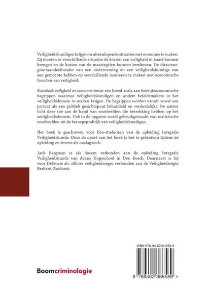 Grote foto basisboek veiligheid en economie boom studieboeken criminologie boeken politiek en maatschappij