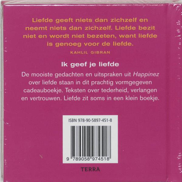 Grote foto happinez ik geef je liefde happinez boeken stripboeken