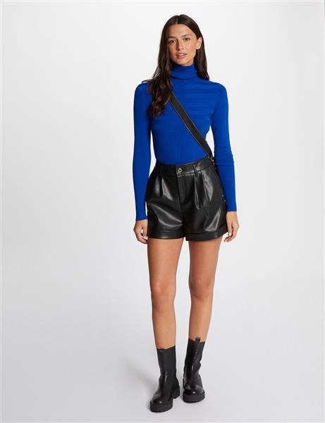 Grote foto long sleeved jumper with turtleneck 202 mentos blue kleding dames overige kledingstukken