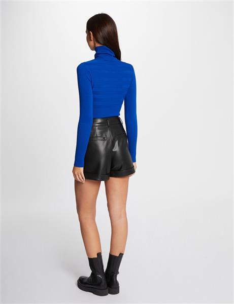 Grote foto long sleeved jumper with turtleneck 202 mentos blue kleding dames overige kledingstukken