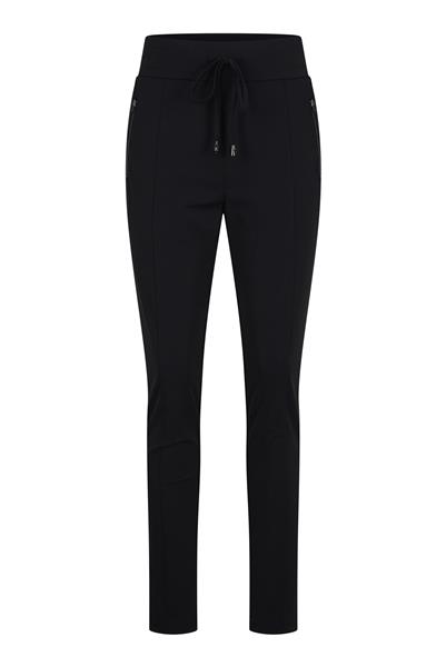 Grote foto travel broek met rits 2135 black kleding dames broeken en pantalons