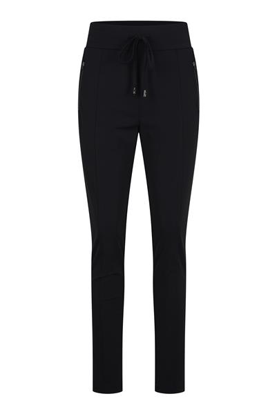 Grote foto travel broek met rits 2135 black kleding dames broeken en pantalons