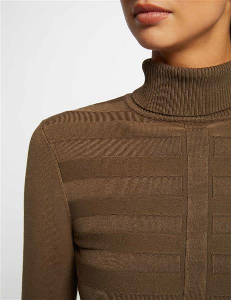 Grote foto trui met lange mouwen col wijn 132 mentos dark green kleding dames overige kledingstukken