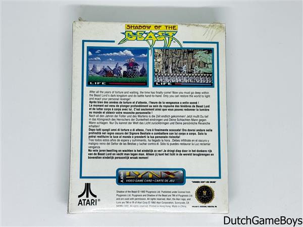 Grote foto atari lynx shadow of the beast new sealed spelcomputers games overige games