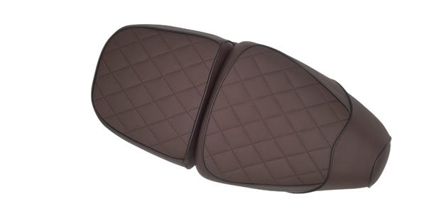 Grote foto zadel bruin ruit motief duo seat rso sense vx50 riva vespelini vespa look motoren overige accessoires