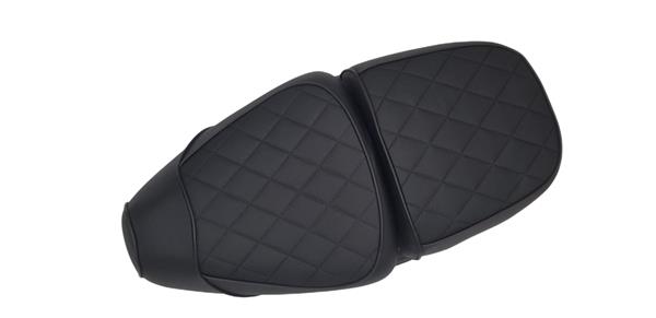 Grote foto zadel zwart ruit motief duo seat rso sense vx50 riva vespelini vespa look motoren overige accessoires