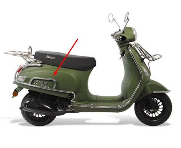 Grote foto sierbeugel achter chroom napoli riva vx50 vx50s lux50 maple 2 motoren overige accessoires