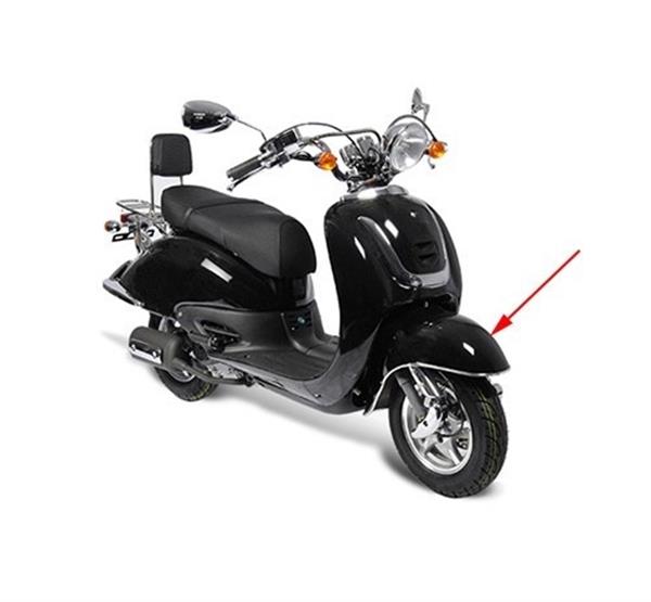 Grote foto voorspatbord retro scooter zwart motoren overige accessoires
