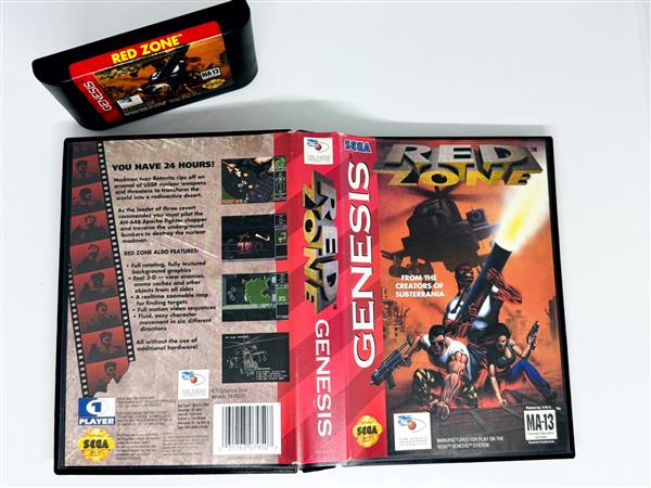 Grote foto sega genesis red zone spelcomputers games overige merken