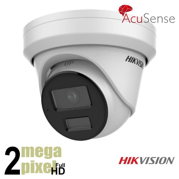Grote foto hikvision full hd acusense ip camera 2.8mm 30m nachtzicht darkfighter microfoon 2cd2326g2 audio tv en foto videobewakingsapparatuur