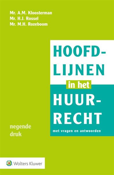 Grote foto hoofdlijnen in het huurrecht boeken wetenschap