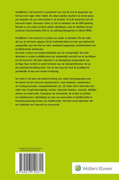 Grote foto hoofdlijnen in het huurrecht boeken wetenschap