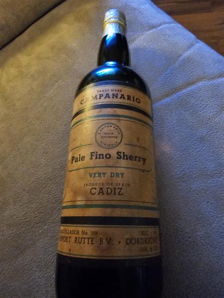 Grote foto mooie fles sherry verzamelen wijnen