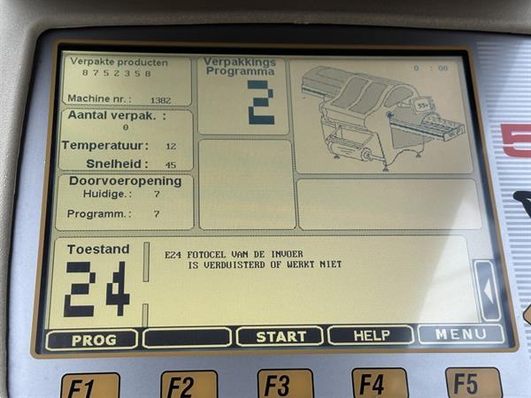 Grote foto waldyssa automac piu 55 strechfolie verpakkingsmachine met 2 meter transportband agrarisch tuinbouw