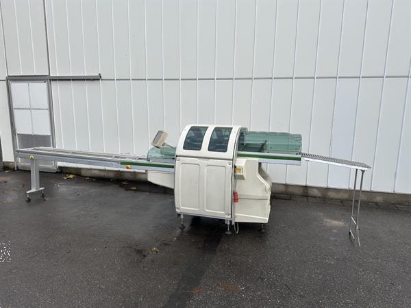 Grote foto waldyssa automac piu 55 strechfolie verpakkingsmachine met 2 meter transportband agrarisch tuinbouw