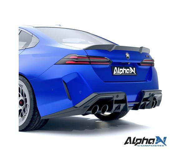 Grote foto dit betreft een bmw g90 m5 alpha n carbon kofferbak spoiler lip auto onderdelen tuning en styling