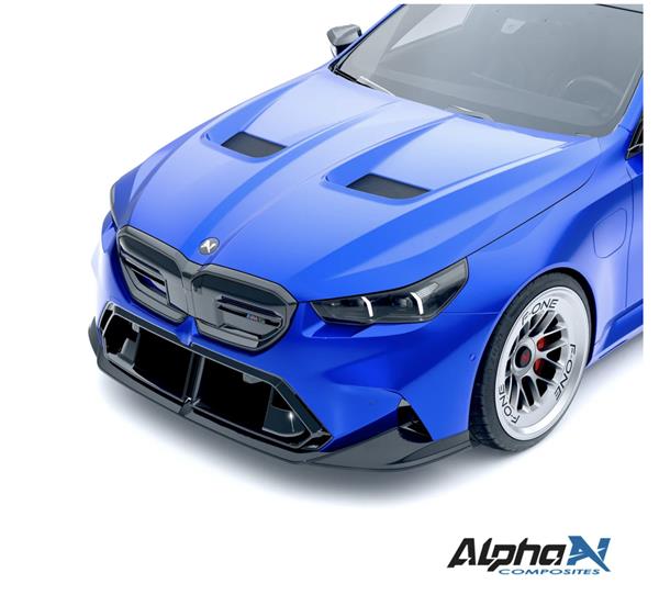 Grote foto dit betreft een bmw g90 g99 m5 alpha n carbon motorkap auto onderdelen tuning en styling