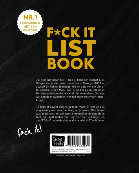 Grote foto f ck it list book boeken stripboeken