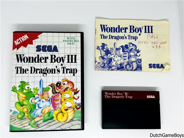 Grote foto sega master system wonder boy iii the dragon trap spelcomputers games overige games