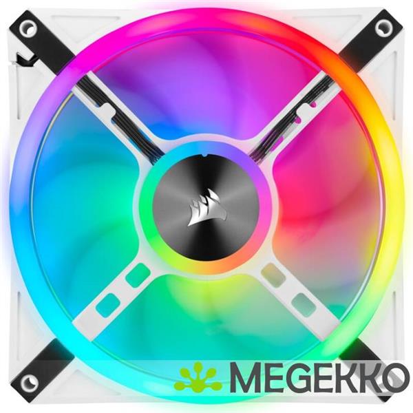 Grote foto corsair icue ql140 rgb pwm white dual fan kit with lighting node core computers en software overige computers en software